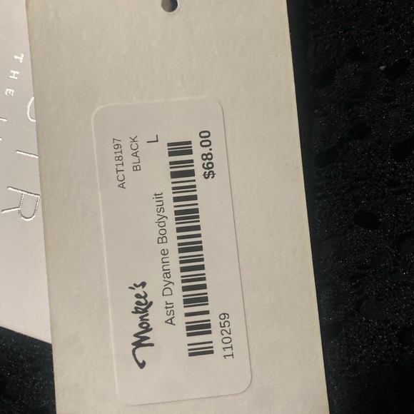 Astr The Label Black Bodysuit New With Tags - Picture 9 of 9